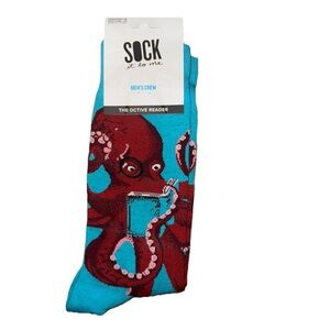 Sock It To Me Octopus Socks Men’s Crew Turquoise NWT